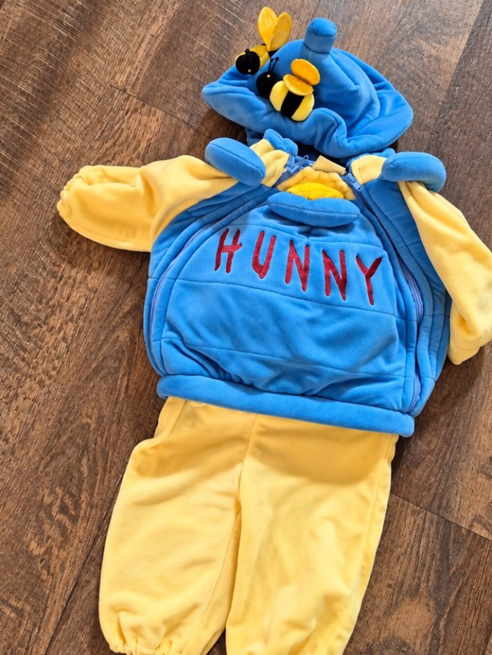 vintage disney winnie the pooh hunny bee baby halloween costume 6-12 months**